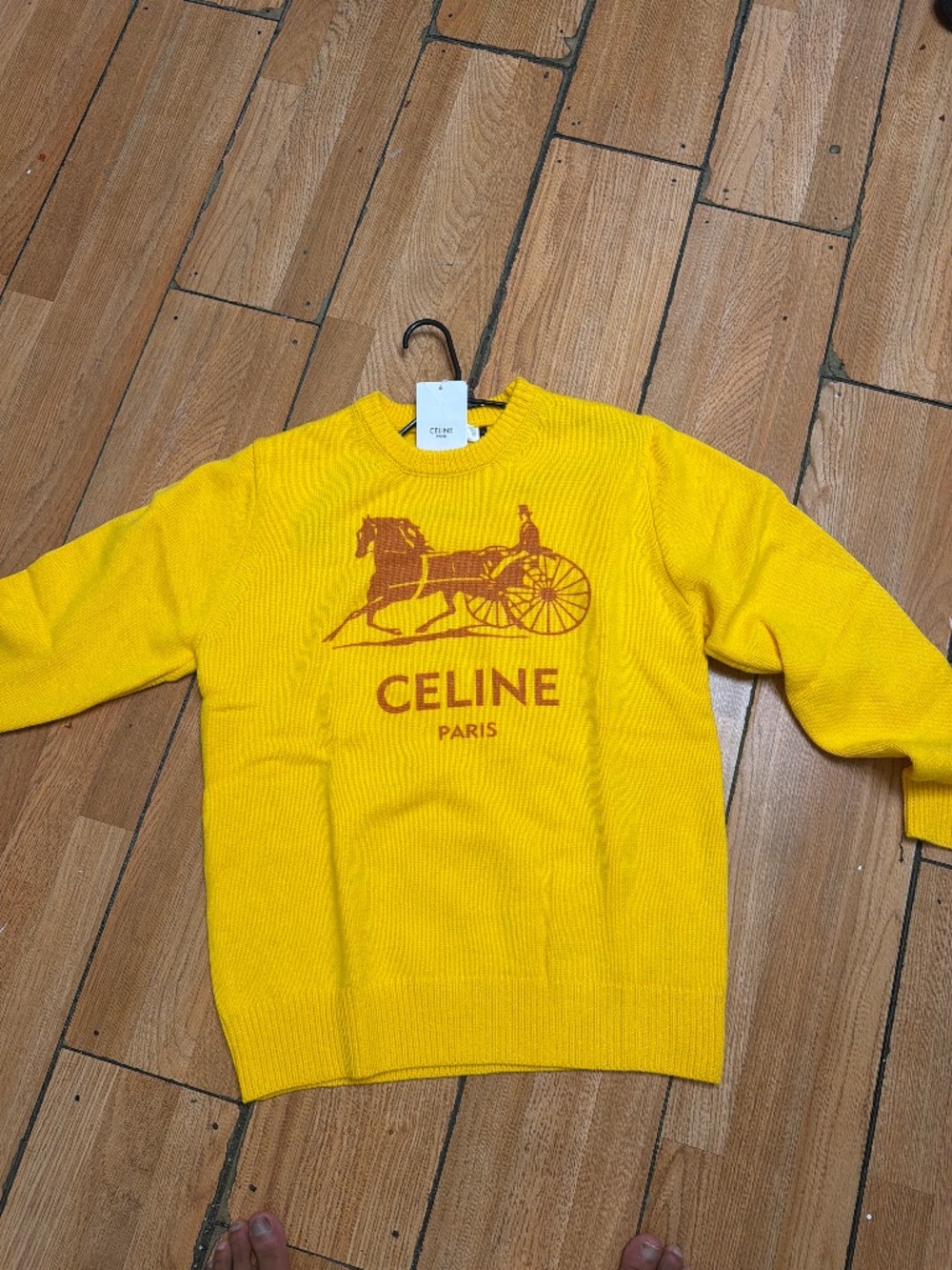 CELINE CREWNECK SWEATER IN CASHMERE YELLOW